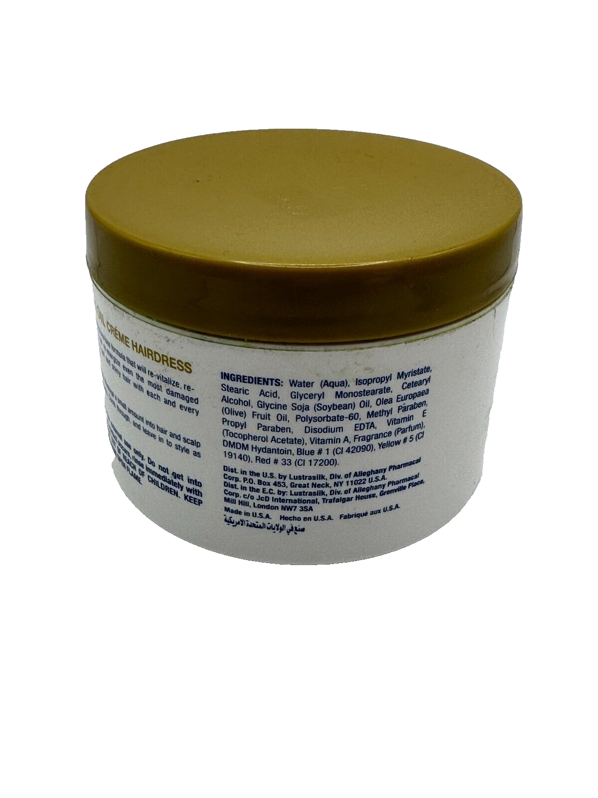 Lustrasilk Moisture Max Olive Oil Creme Hairdress - 8 oz