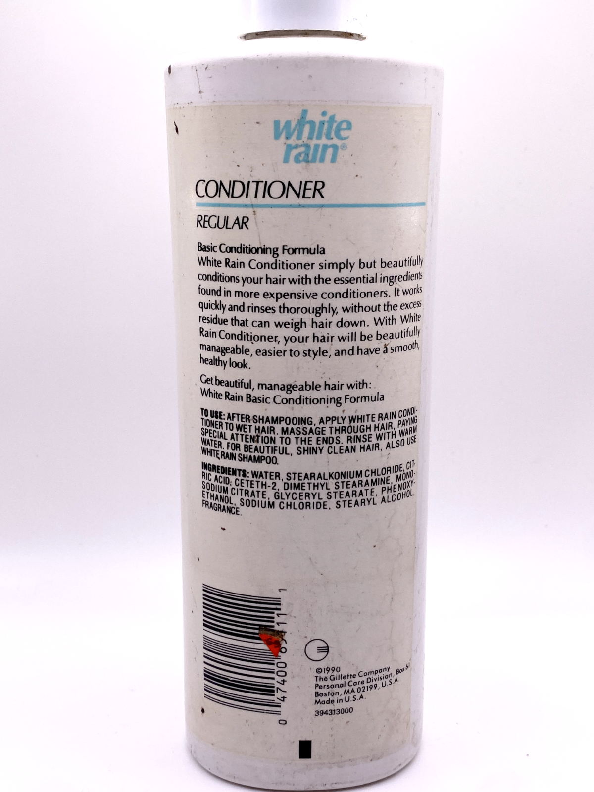 1990 Vintage White Rain Conditioner Regular Hair Formula New 15 Fl Oz