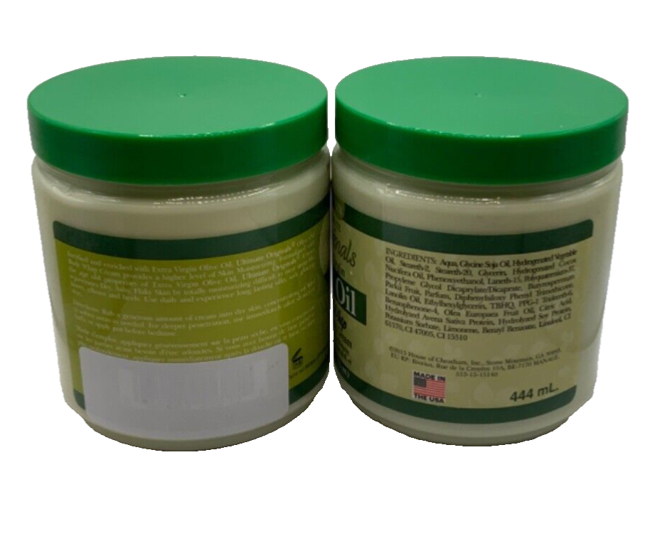 (2) Ultimate Originals Extra Virgin Olive Oil Body Whip Cream 15oz