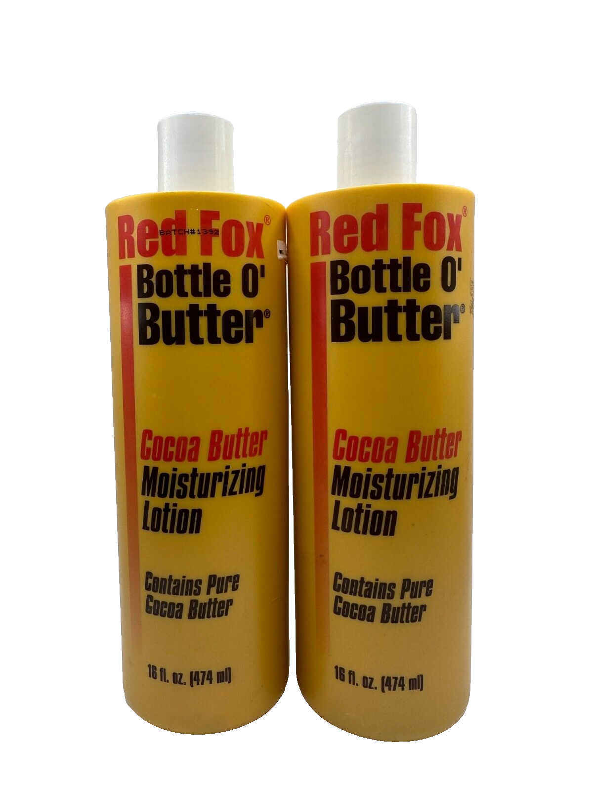 Red Fox BOTTLE O’BUTTER Cocoa Butter Moisturizing Lotion 16 fl oz LOT OF 2