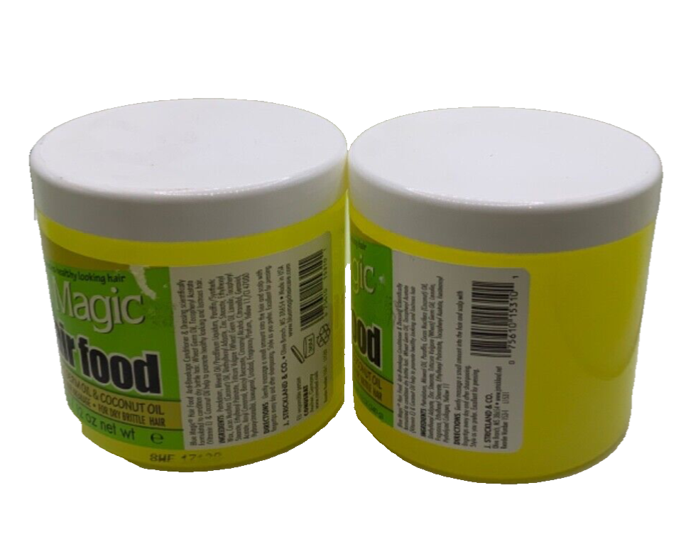 (2 PACK) Blue Magic Hair Food With Wheat Germ Oil Prevents Breakage 12oz