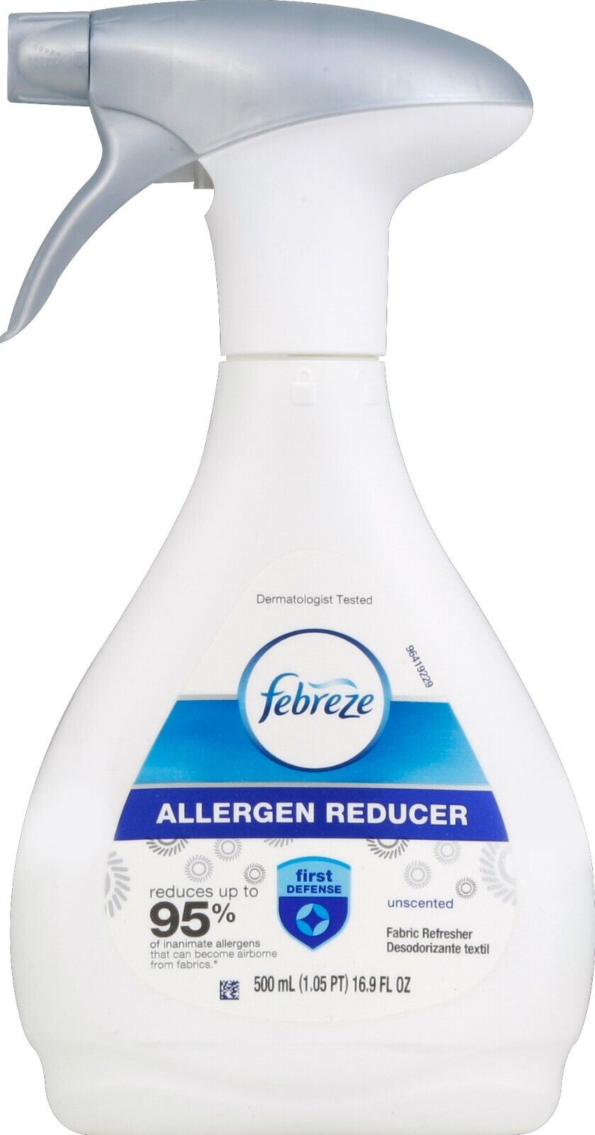 1 New Febreze Allergen Reducer Unscented Fabric Refresher 16.9oz Bottle Rare