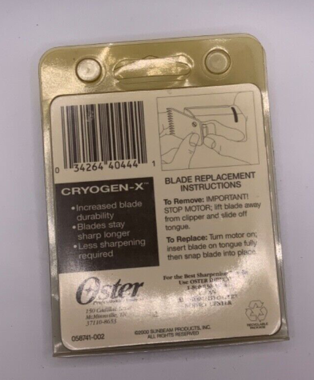 Oster Cryogen-x (Size 000) 1/50” 0.5mm 76918026
