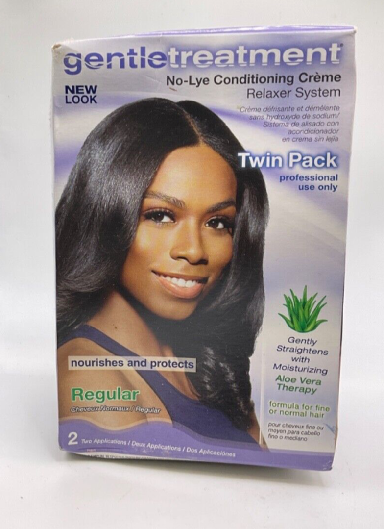 Gentle Treatment No-Lye Relaxer Conditioning Creme Twin Pack-Regular Strength