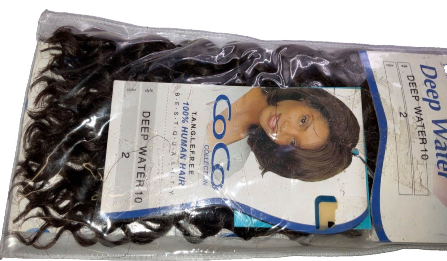 Coco Collection 100% Human Hair Deep Water/ Color 2 / (10 inches)