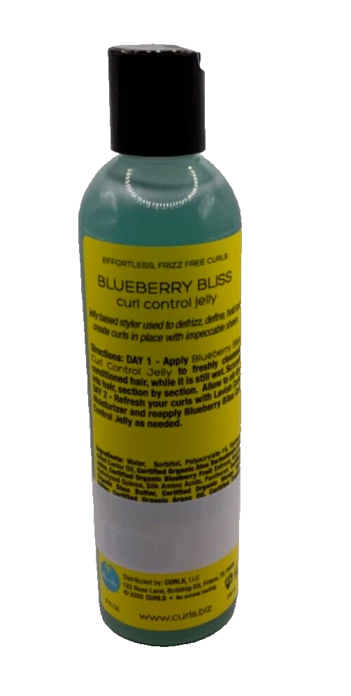 Curls Blueberry Bliss Curl Control Jelly No Sulfates Silicones Parabens 8oz