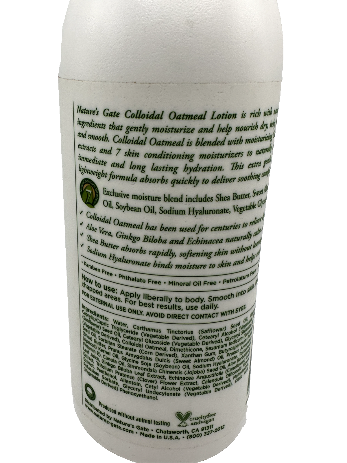 (1) NEW Nature’s Gate Colloidal Oatmeal Body Lotion 18 oz