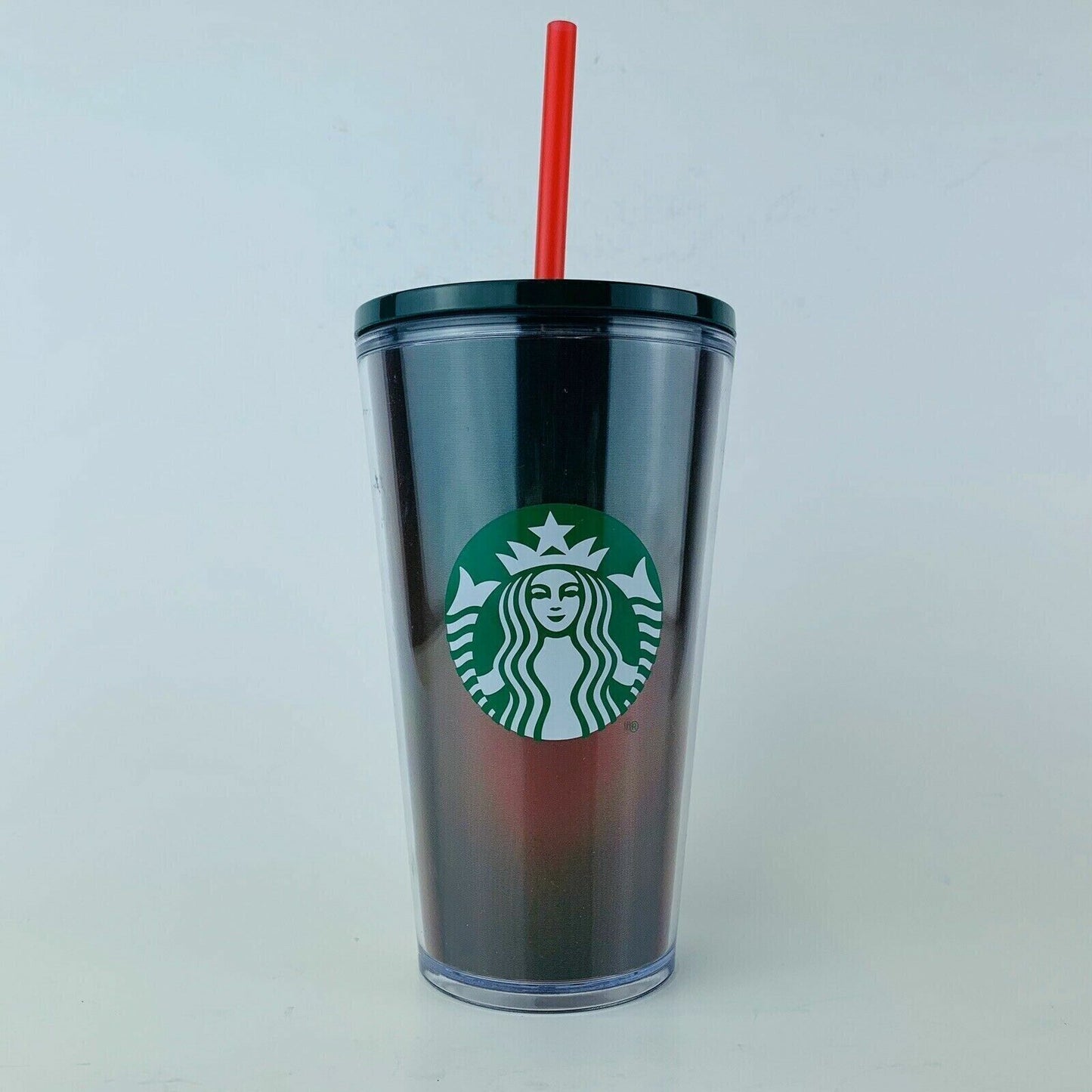 Starbucks 2019 Winter Holidays Holographic Red Green Christmas Tumbler 16oz New