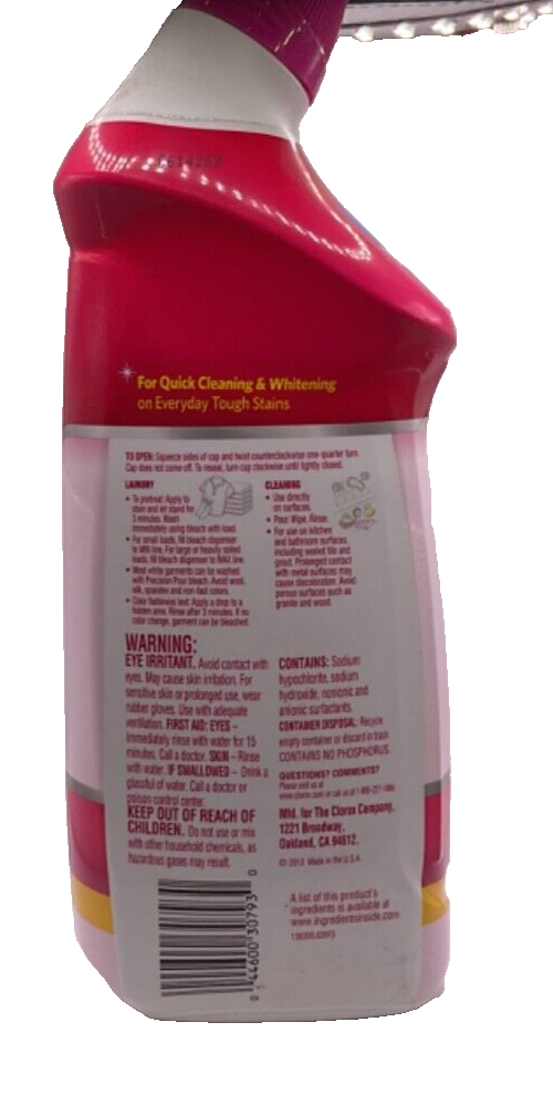 Clorox Fresh Meadow Bleach Gel for Laundry No Splash 24oz HE Discontinued