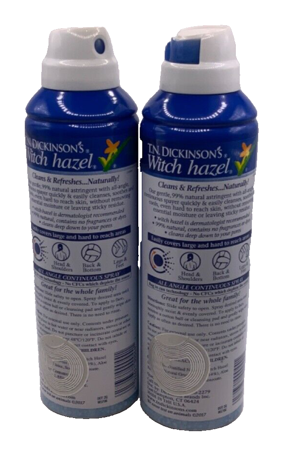 (2) Dickinson’s Witch Hazel Multi Purpose Natural Astringent Spray 6oz