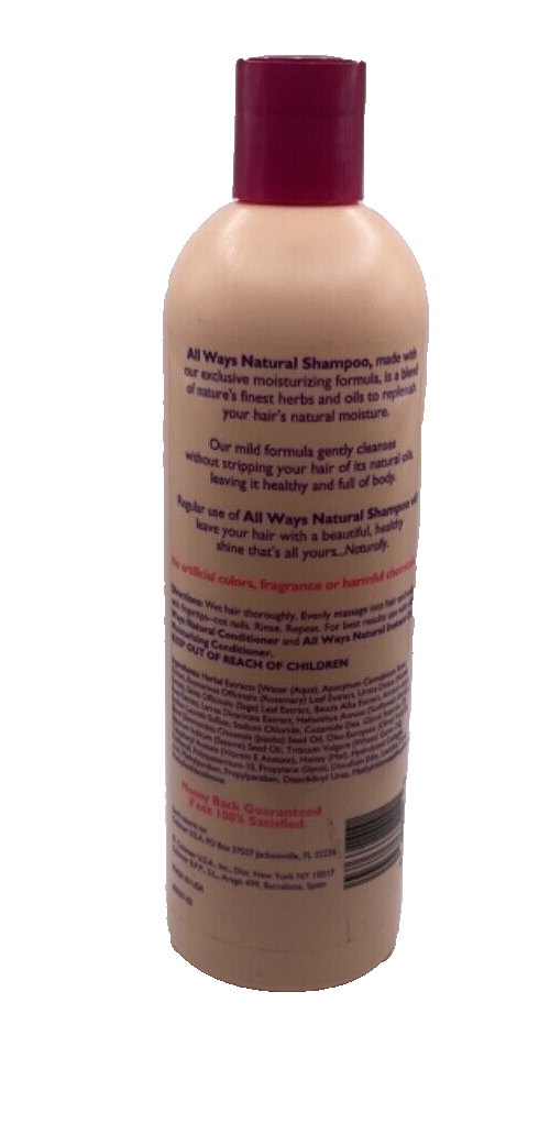 Allways Natural Shampoo Moisturizing Formula 12oz