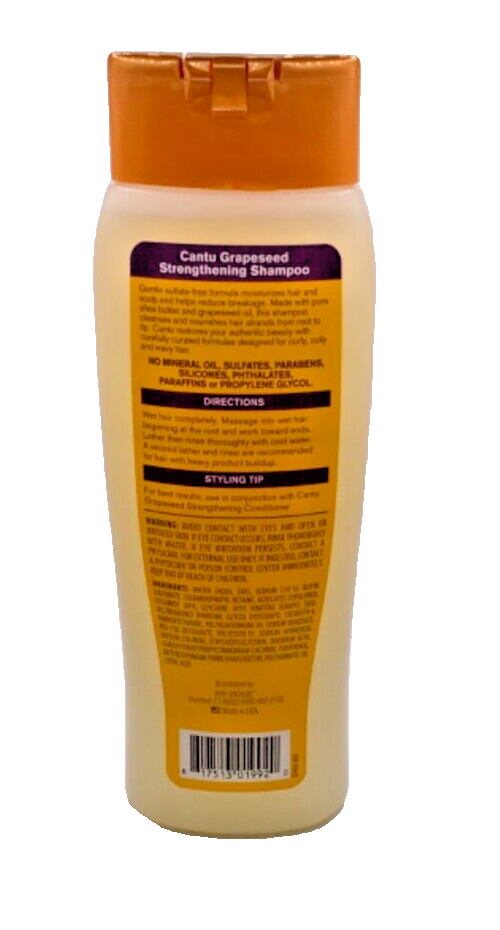 Cantu Grapeseed Oil + Shea Butter Strengthening Shampoo Sulfate Free 13.5oz