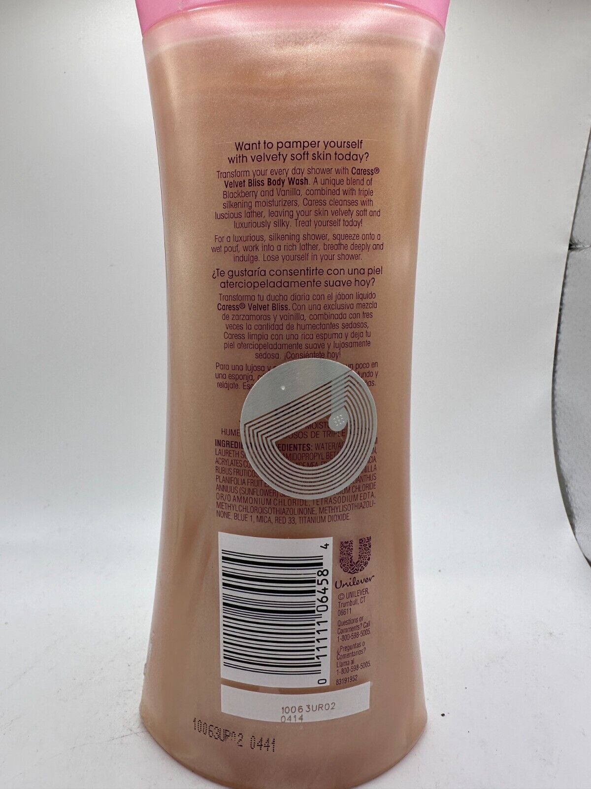 Caress Velvet Bliss BLACKBERRY & VANILLA ESSENCE Body Wash 18 Oz Discontinued