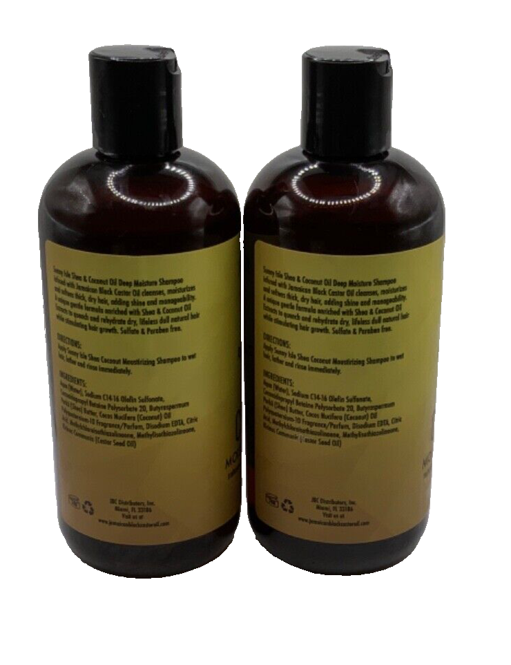 (2) Sunny Isle Shea Coconut Moisturizing Shampoo 12oz