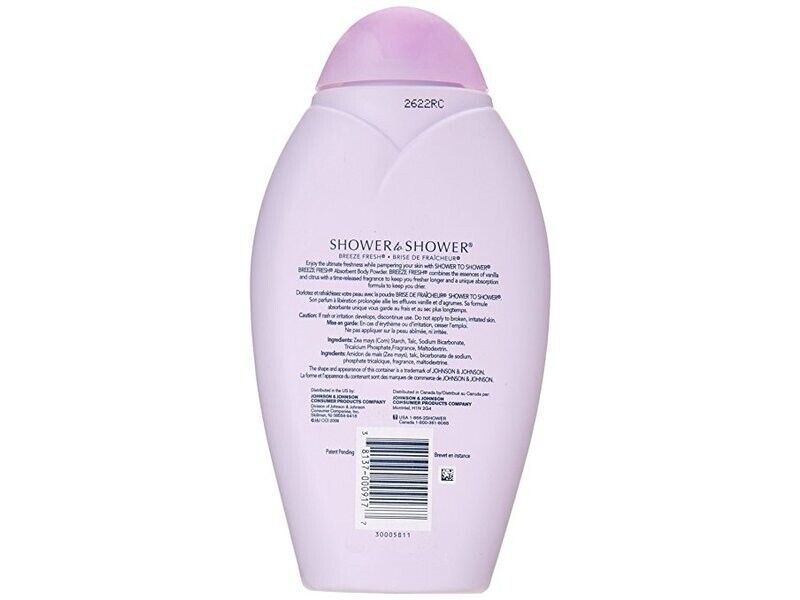 SHOWER TO SHOWER BREEZE FRESH ABSORBENT BODY POWDER 13 OZ