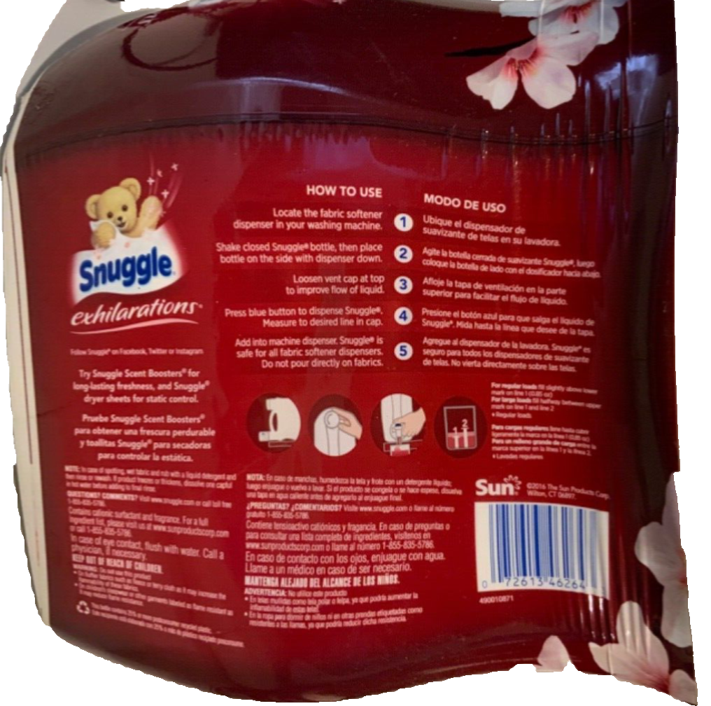 Snuggle Exhilarations Cherry Blossom Rosewood Fabric Conditioner 96 oz