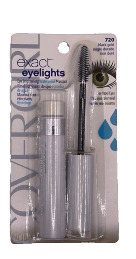 NIP Covergirl Exact Eyelights Waterproof Mascara #720 Black Gold Hazel Eyes