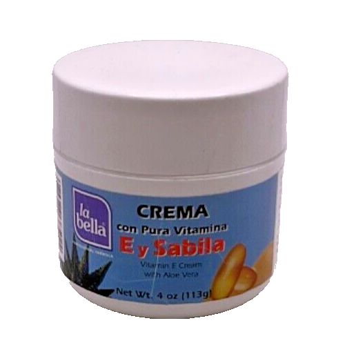 La Bella Crema con Pura Vitamina E y Sabila Vitamin E Cream / 4oz
