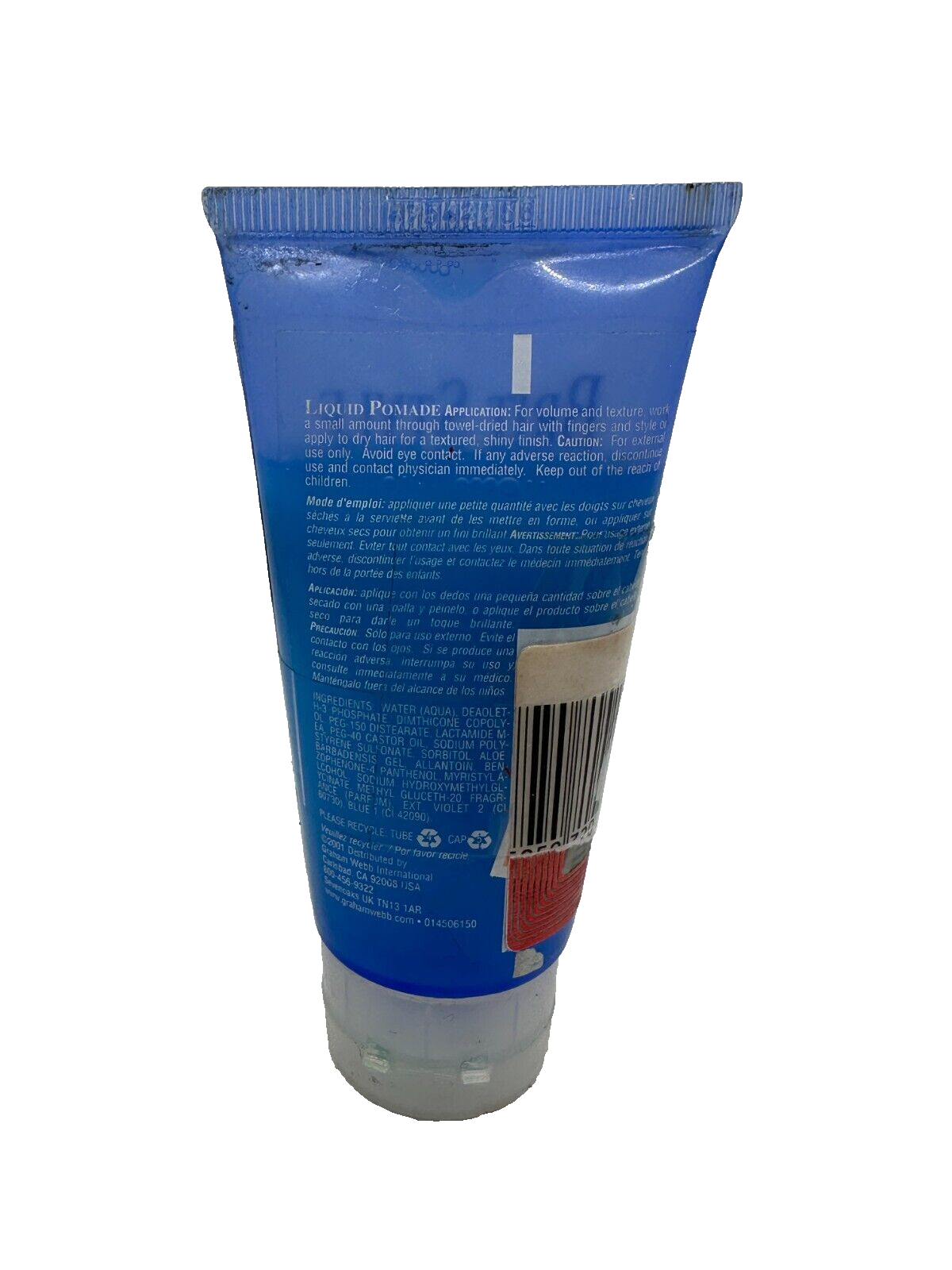 Graham Webb Brit Style Liquid Pomade Hair 2 oz