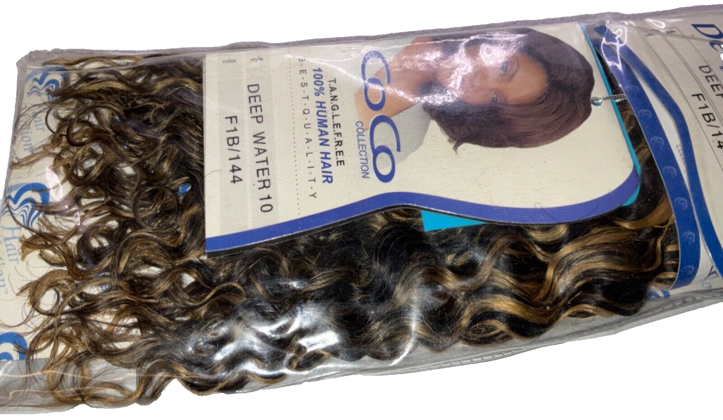 Coco Collection 100% Human Hair Deep Water Color 1B/144 (10 inches)
