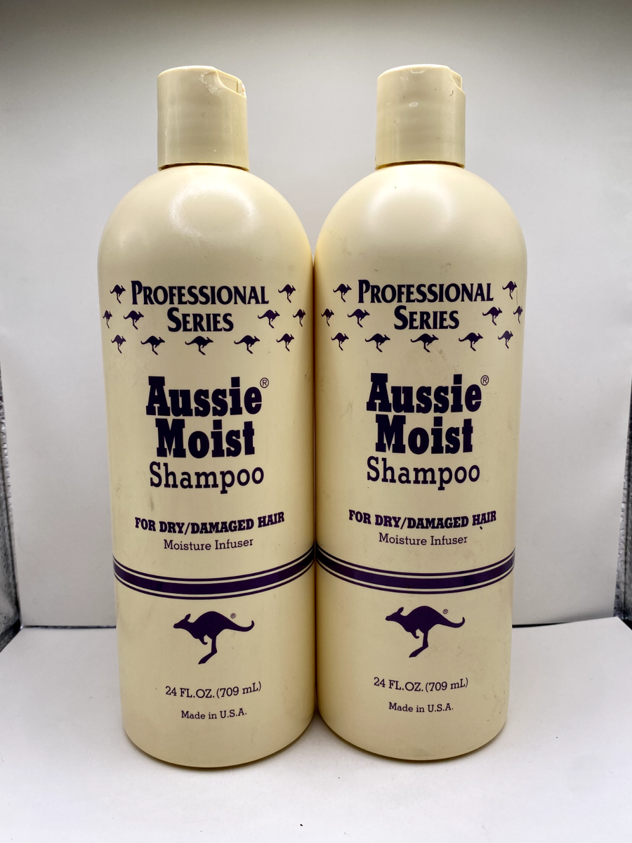 (2) Vintage Aussie Moist Shampoo For Dry / Damaged Hair 24 fl oz