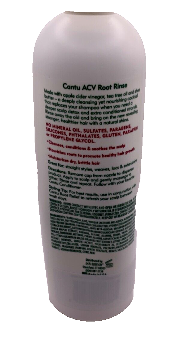 Cantu Refresh Root Rinse with Apple Cider Vinegar and Tea Tree Oil, 12 oz