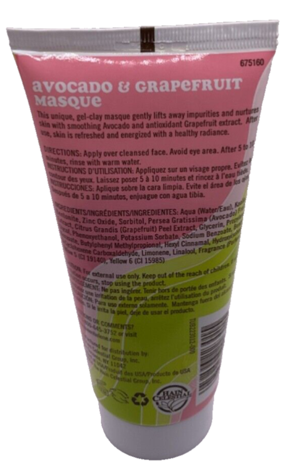 Queen Helene Energy Burst Avocado Grapefruit Facial Masque Mask 6 oz Cream