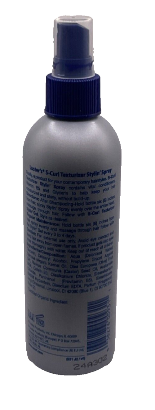 LUSTER'S SCURL TEXTURIZER STYLIN' SPRAY 8oz OLD style.