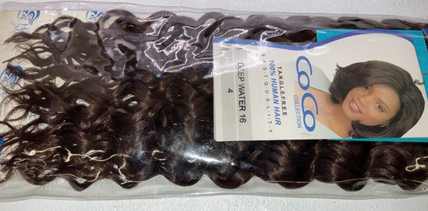 Coco Collection 100% Human Hair Deep Water Color 4/ (16 inches)