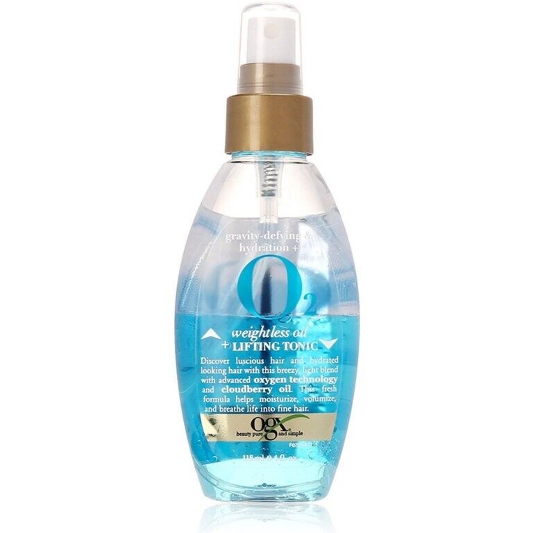 Organix Gravity-Defying & Hydration Plus Oxygen Weightless Oil Lifting Tonic 4oz