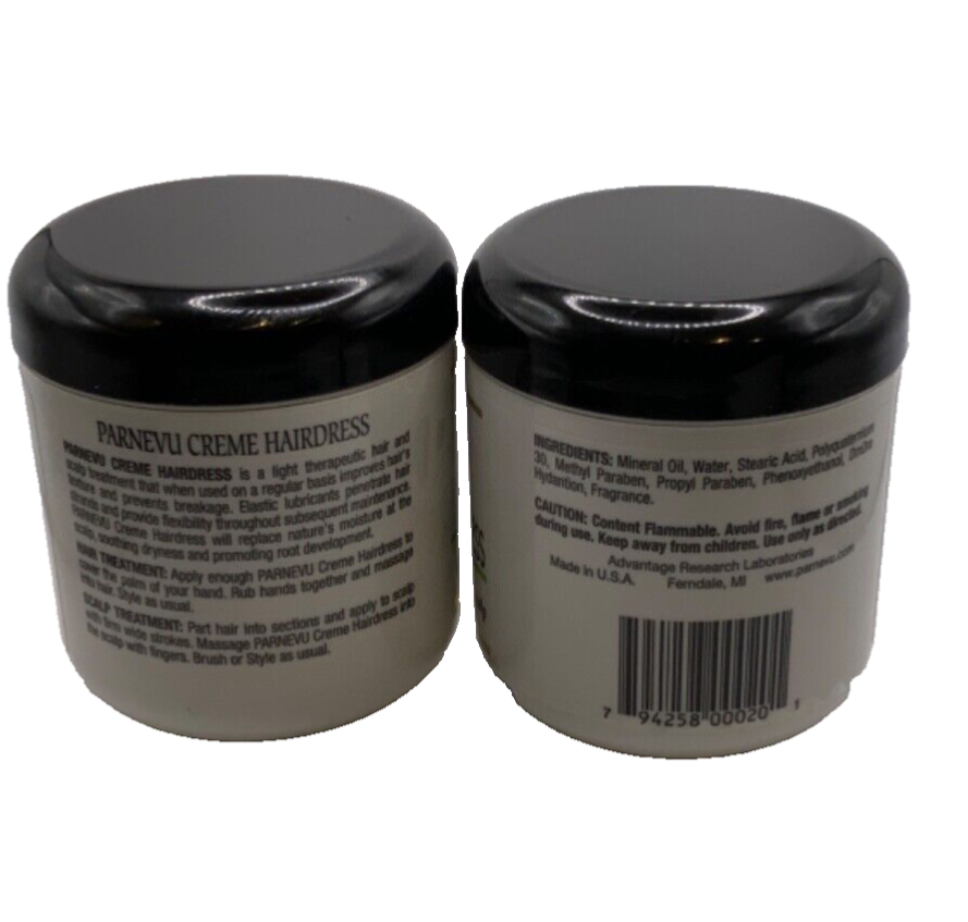 (2) Parnevu Creme Hairdress Repairs Split Ends Prevent Breakage 6oz