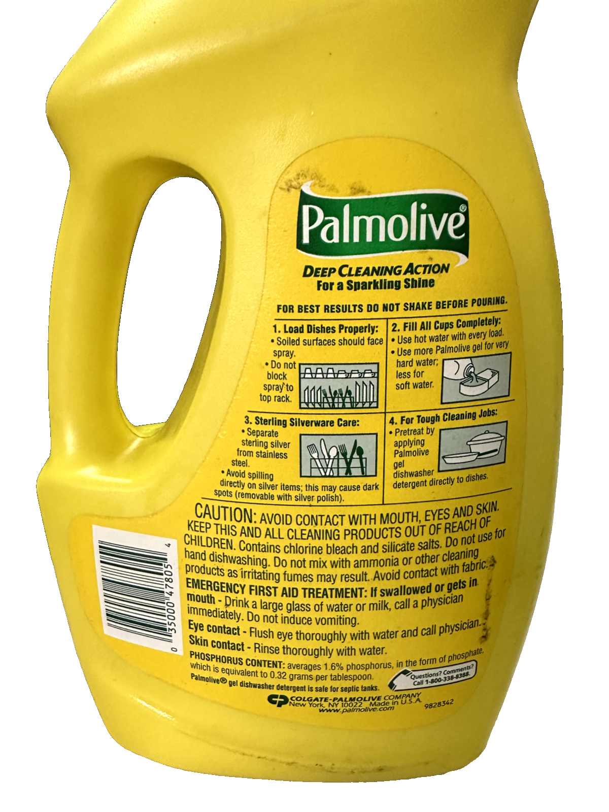 Palmolive Gel Dishwaher Detergent Lemon Clean Scent 45 oz *LIQUID