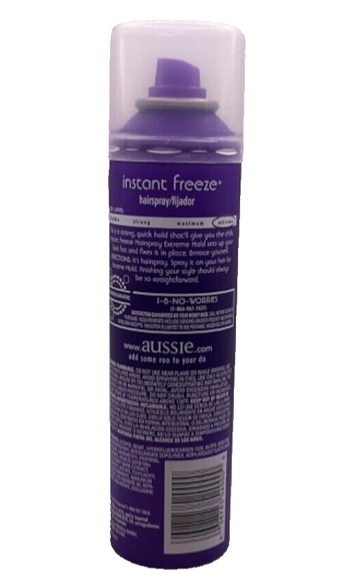 Aussie Instant Freeze Hairspray Finish-Extreme Hold/7oz