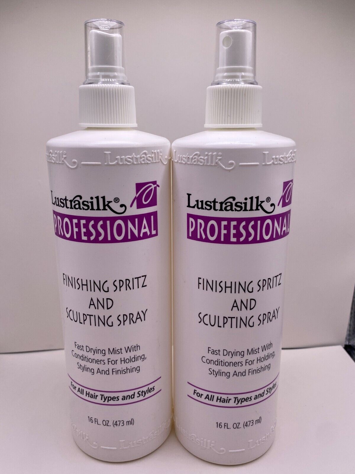 (2) Lustrasilk Professional Finishing Spritz & Sculpting Spray - 16 oz