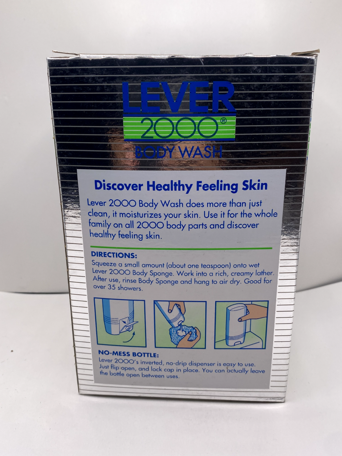intage 1995 Lever 2000 Body Wash Trial Pack With Body Sponge NIB Travel