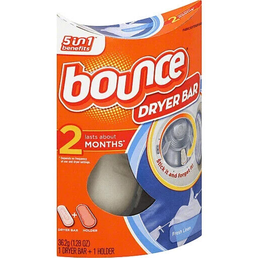 NEW Bounce Dryer Bar Starter Kit Lasts 3 Months FRESH Linen Scent New Unopened