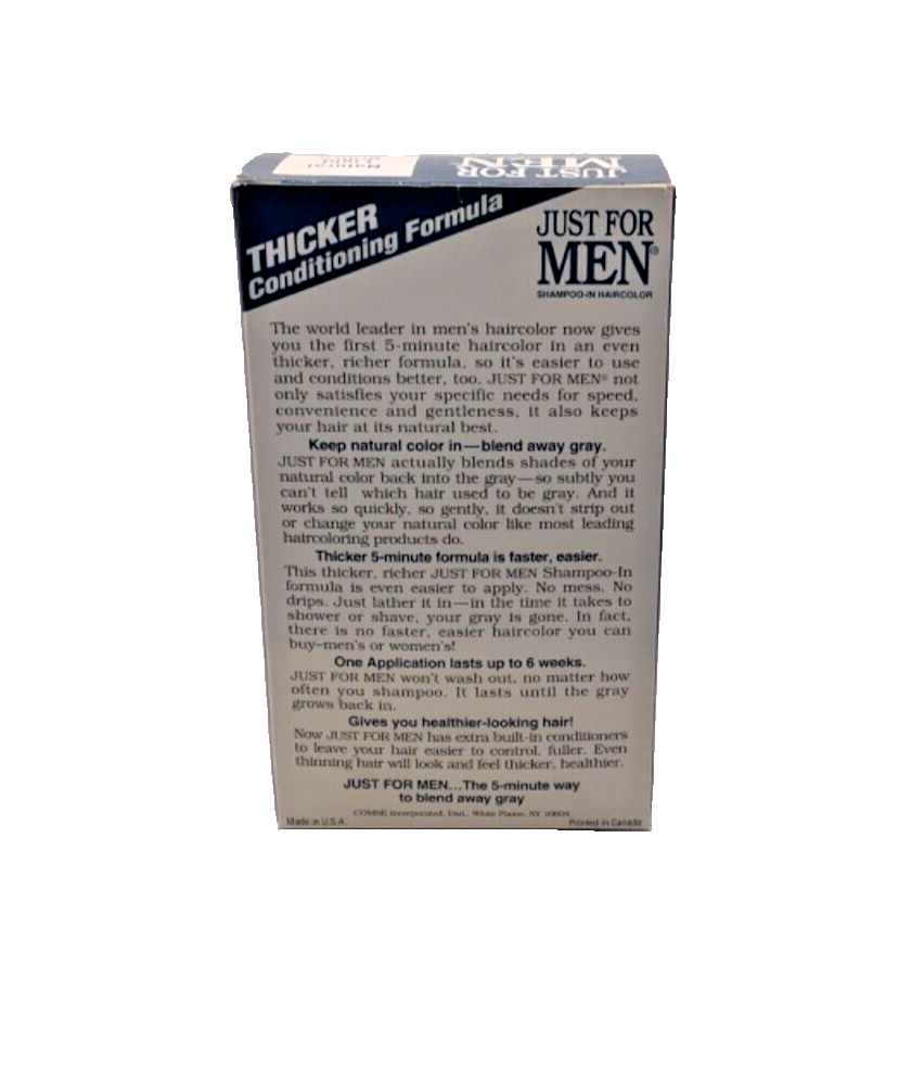 VINTAGE Just For Men Shampoo-In Haircolor Natural Light Brown 1 Application