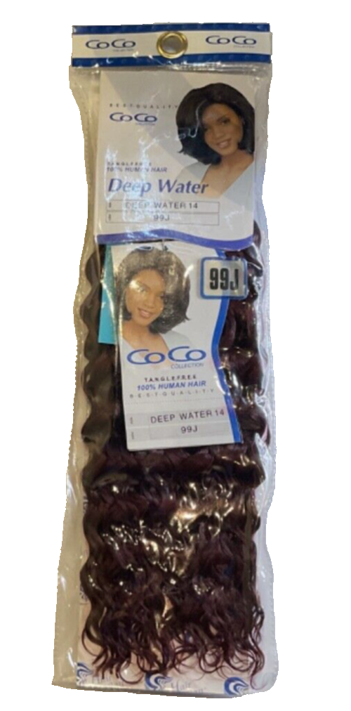Coco Collection 100% Human Hair Deep Water/ Color 99J / (14 inches)