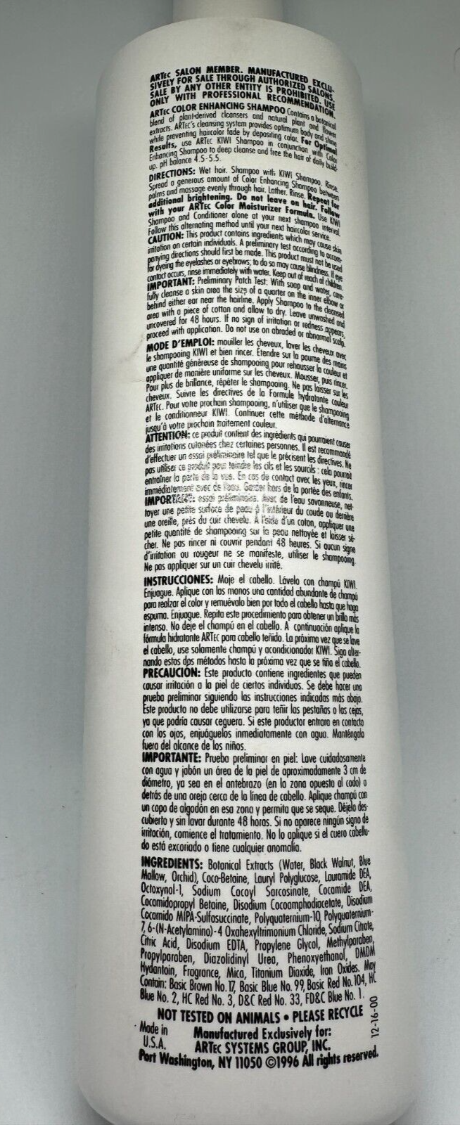 Artec Colorist Collection Blue Orchid Color Enhancing Shampoo - 16 oz