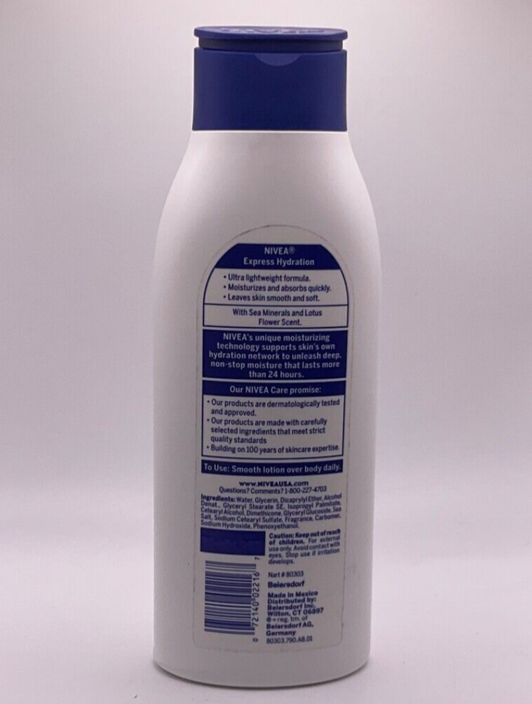 Nivea Express Hydration Body Lotion Sea Minerals / 13.5 oz