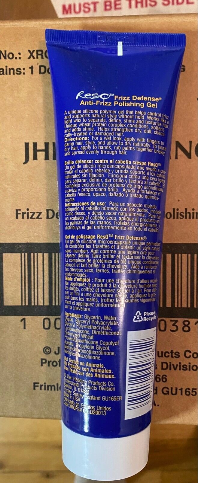 (1) Jheri Redding Frizz Defense Anti Frizz Polishing Gel - 4 oz *RARE