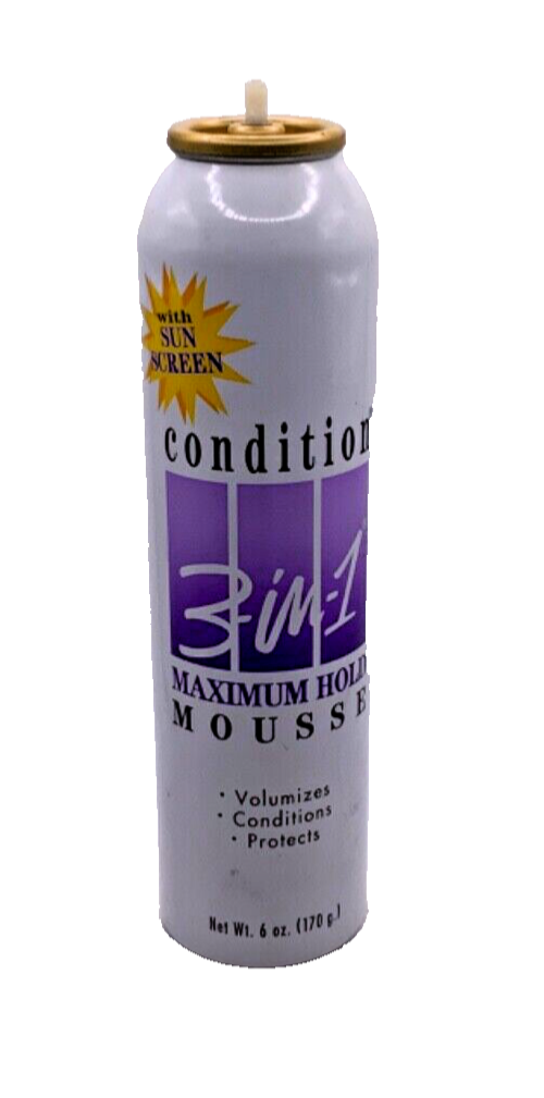 Condition 3-in-1 Maximum Hold Mousse With Sunscreen (Missing Nozzle) 6.0oz