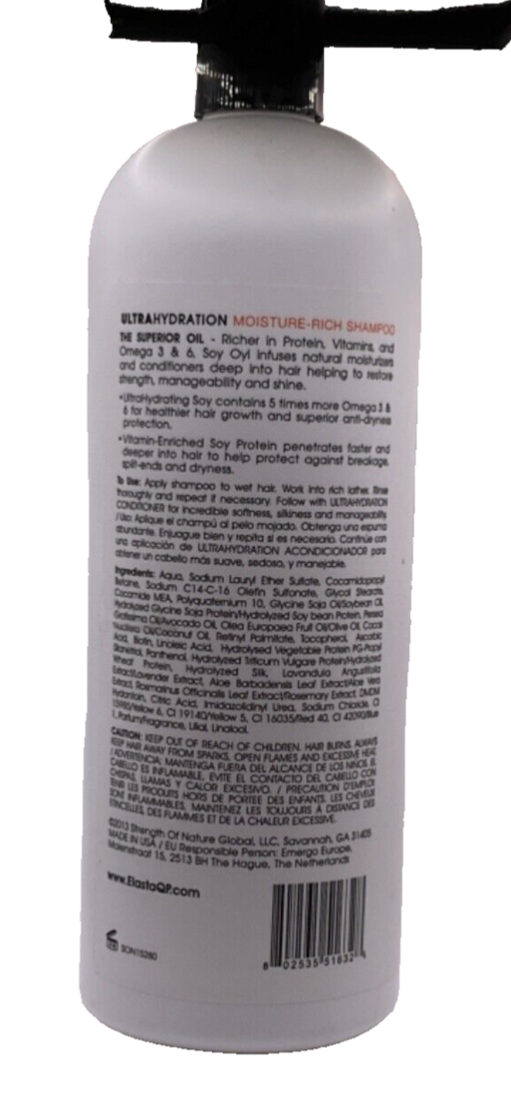 Elasta QP Soy Oyl Ultra Hydration Anti-Breakage Moisture Rich Shampoo 33.8oz