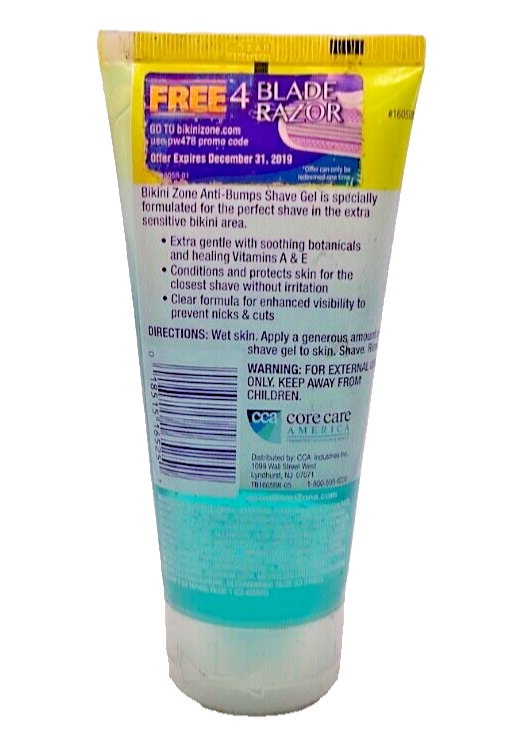 Bikini Zone Anti-Bumps Shave Gel / 5 fl oz