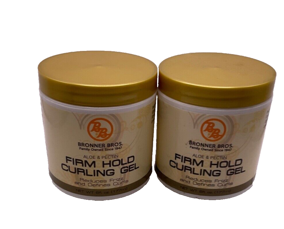 (2) Bronner Bros Aloe & Pectin Firm Hold Curling Gel/6 oz