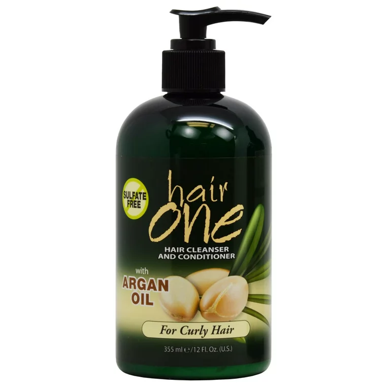 Hair One Hair Cleanser and Conditioner with Argan Oil For Curly Hair/ 12oz