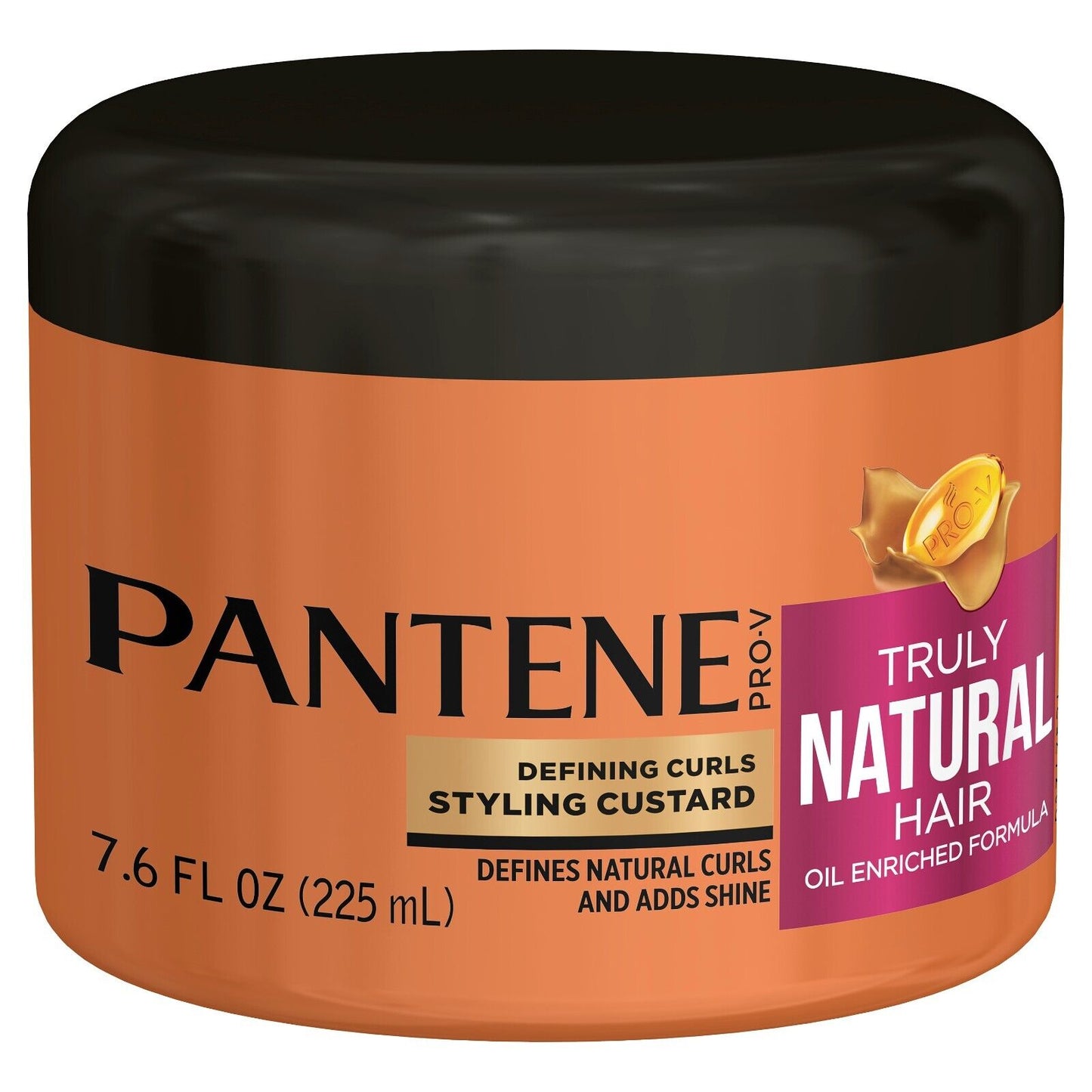 Pantene Truly Natural Hair Defining Curls Styling Custard 7.6 oz Shine HTF