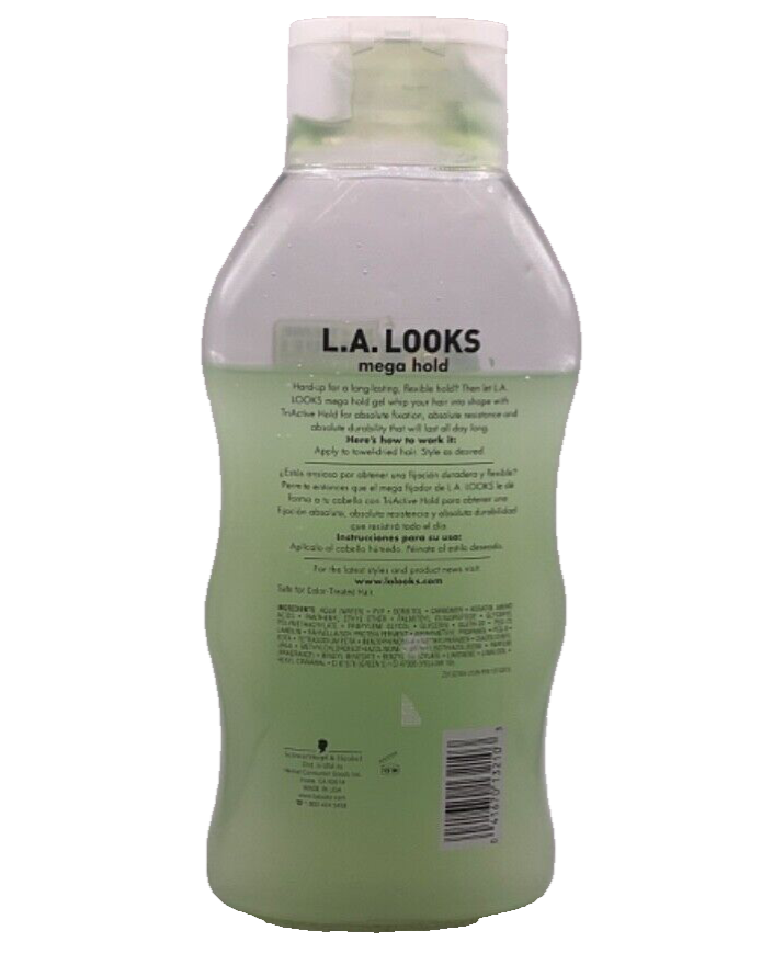 L.A Looks Mega Hold Radical Control Styling Gel Level 8 Hold / 20 oz *80% FULL