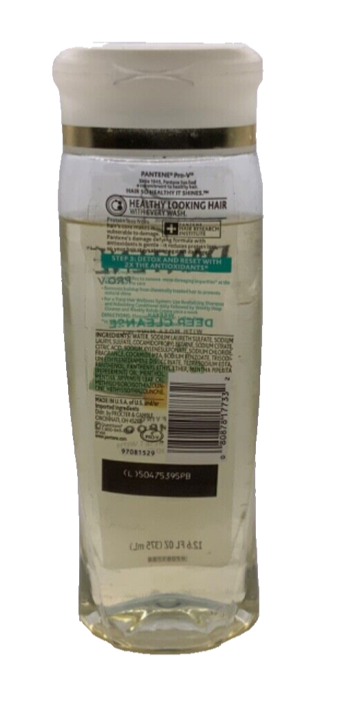 Pantene Pro-V Weekly Deep-Cleanse With Mosa Mint Oil Purifying Shampoo 12.6oz