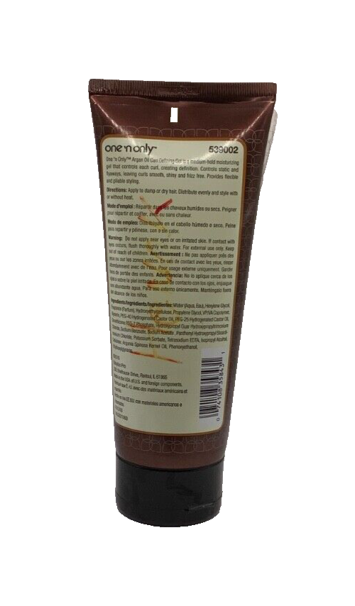 One N Only Argan Oil Curl Defining Hair Gel, Medium Hold, 6 Oz